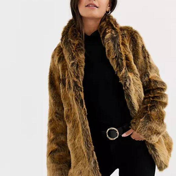 ASOS Faux Fur Coat - Picture 1 of 3